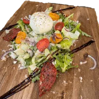 Salade burrata au snack pizz'aloha à amelie les bains proche de ceret